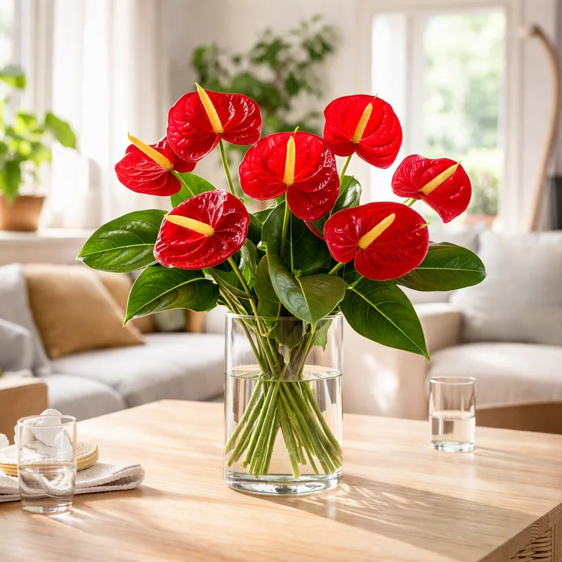 Anthurium (Flamingoblume) - rot - Bild 2