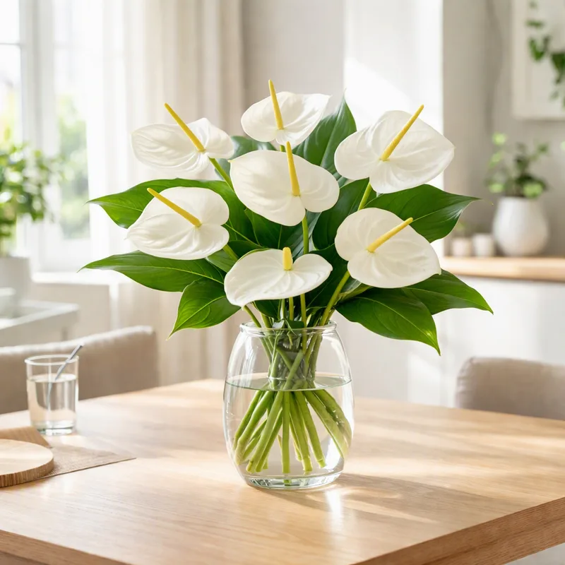 Anthurium (Flamingoblume) - weiß - Bild 2