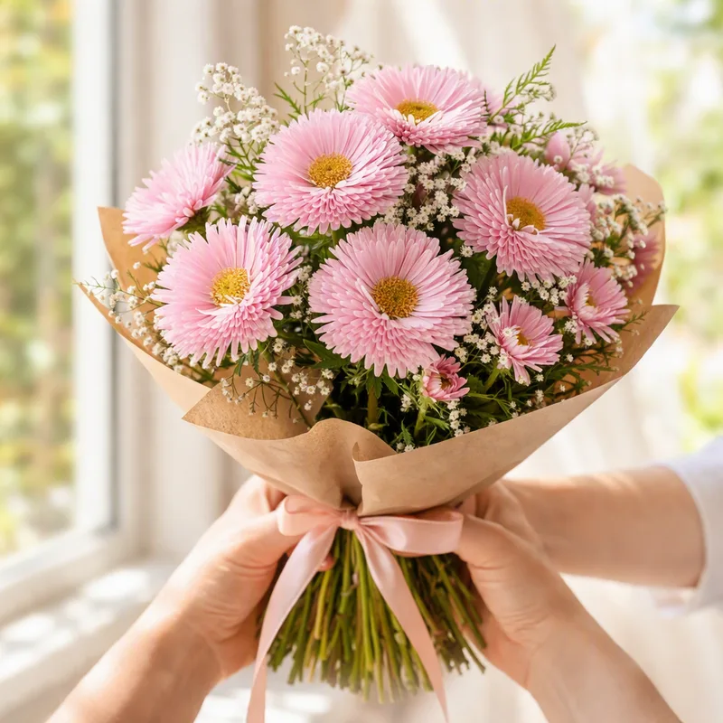 Aster - rosa - Bild 3