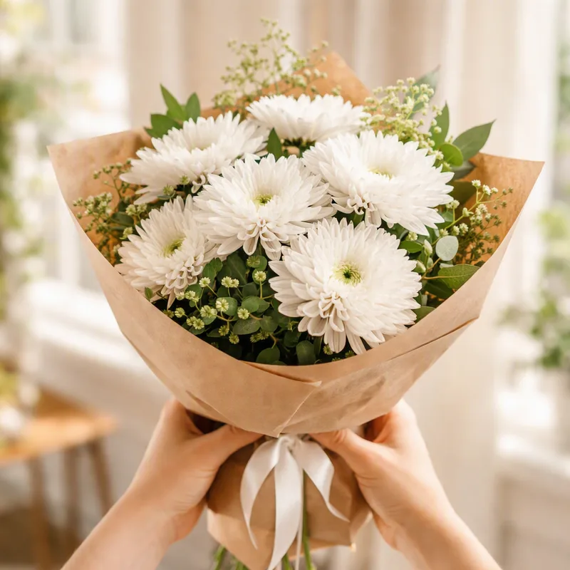 Chrysantheme - weiß - Bild 3