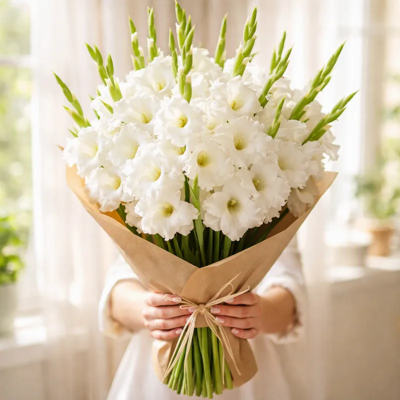 Gladiolus - weiß - Bild 3