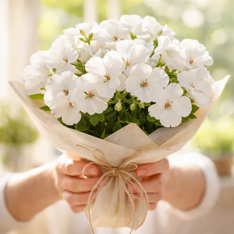 Pelargonie - weiß - Bild 3