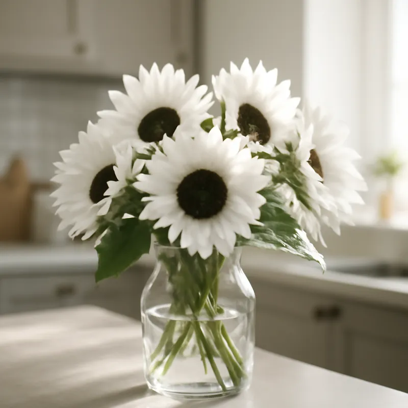 Sonnenblume – weiß – Bild 3