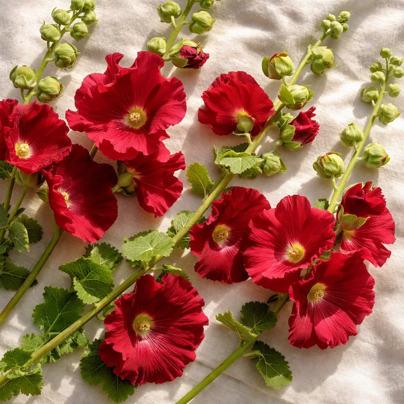 Stockrose - rot - Bild 4