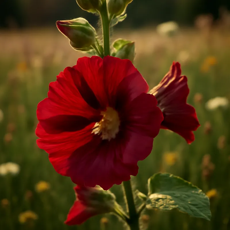 Stockrose – rot – Bild 4